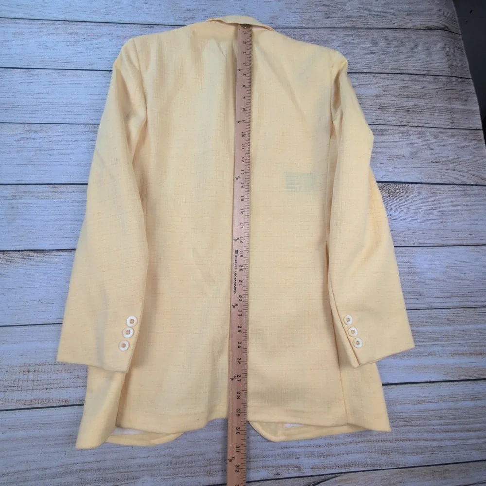 Vintage 1970s Yellow Sport Coat Blazer Men's Western Disco Leisure Jacket 35 -36